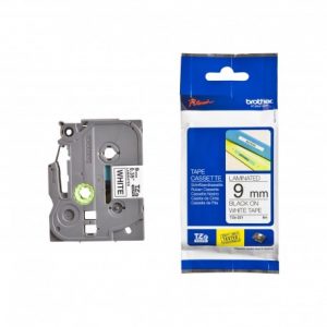 کاست لیبل برادر مشکی روی سفید Brother TZe-221