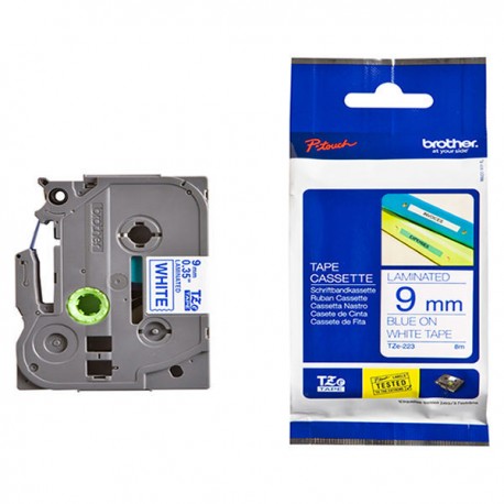 tze223 brother tze 223 p touch label tape blue on white - کاست برچسب لیبل برادر TZe-223 آبی روی سفید Brother