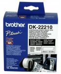 رول برچسب لیبل برادر مشکی رو سفید Brother DK-22210 paper Tape