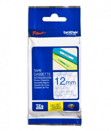 کاست برچسب لیبل برادر TZe133 آبی روی شفاف (بی رنگ ) Brother TZe-133