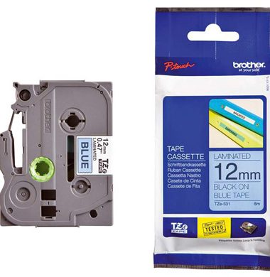 کاست برچسب لیبل برادر TZe531 مشکی روی آبی Brother TZe-531