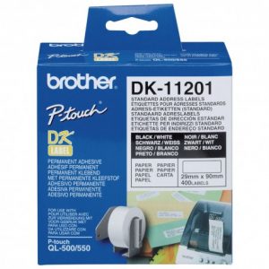 رول برچسب لیبل برادر DK-11201 مشکی روی سفید Brother DK11201