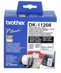 رول برچسب لیبل برادر مشکی رو سفید Brother DK-11208 paper Tape