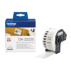 رول برچسب لیبل برادر مشکی رو سفید Brother DK-22225 paper Tape