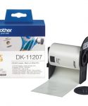 رول برچسب لیبل برادر مشکی رو سفید Brother DK-11207 CD/DVD